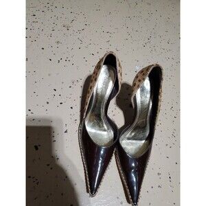 Cindy Womens Forum 2 Dorsay Stiletto Heels Shoes  Leopard Print Leather 9